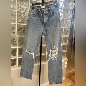 Agolde women’s distressed 90’s pinch high rise jeans size 27